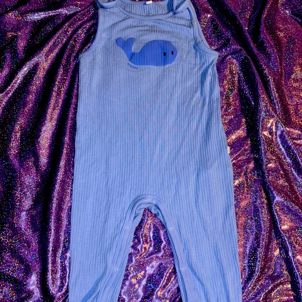 Mori Blue ribbed one piece